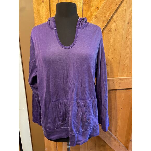 Women's Reversible Medium Lightweight Hoodie Purple - Picture 2 of 9